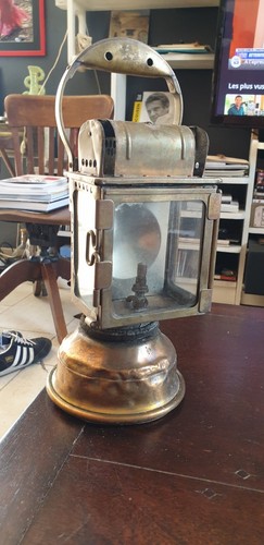 Lampe lanterne sncf laiton - lampe,