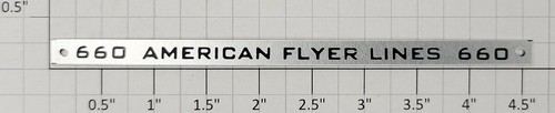 American flyer afl660 scale - american, s