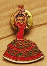 Pin's Pins ancien PIN-UP SEXY FEMME EROTIQUE BETTY BOOP EN ROBE ESPAGNOLE