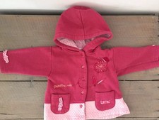 Gilet rose brodé fleurs et