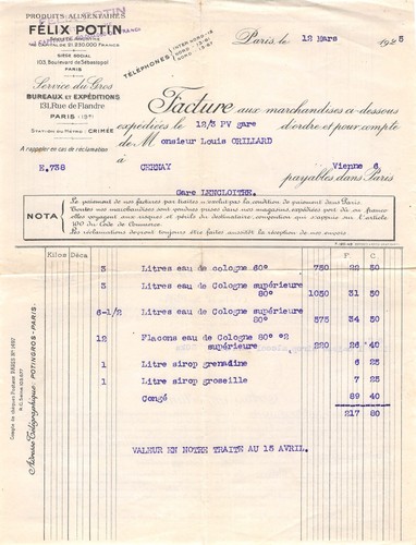 1925 produits alimentaires - produits,