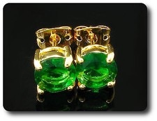 Boucles d'oreille Emeraude de