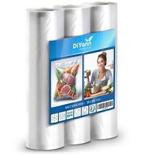 Diyann Rouleaux Gaine Sous Vide Alimentaire 28x500 cm (Lot de 3) sans BPA