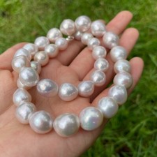 collier argent en perles de