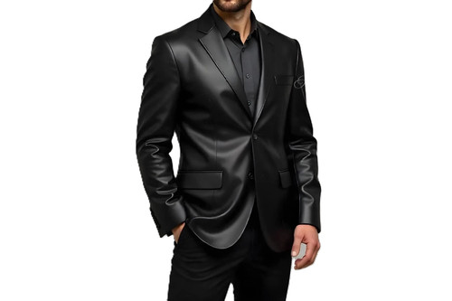 Blazer cuir agneau noir - blazer,