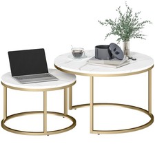 HOMCOM Lot de 2 tables basses