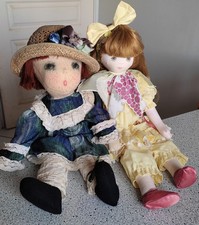 LOT 2 GRANDES POUPÉES CHIFFON VINTAGE