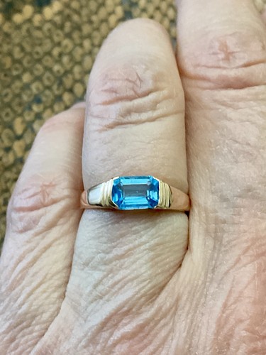 Topaze bleue vermeil or - topaze,