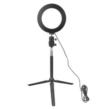 6in USB Photograph Selfie Ring Light LED Fill Light Desktop Tripod Selfie St NEW
