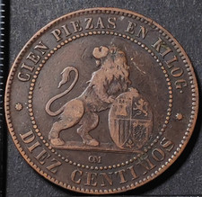 10 Centimos 1870 OM Espagne Spain - 162239