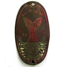 Ancienne PLAQUE cadre de VÉLO