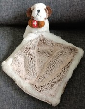 480?Doudou peluche DANI CREATIONS St BERNARD Chien Mouchoir Marron Blanc Chine 