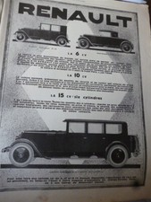 RENAULT 6 cylindres 6, 10, 15