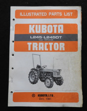 1976-1985 Original Kubota 245 L245 L245DT Tracteur Pièces Catalogue Manuel Très