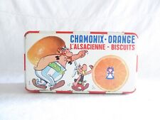 BOITE ANCIENNE Old box - L'ALSACIENNE - ASTERIX ET OBELIX - TOLE LITHOGRAPHIEE