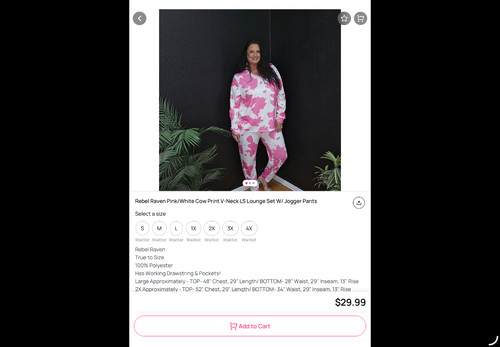 Cozy rebel raven pink cow - rebel,