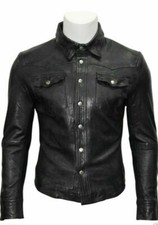 Chemise En Cuir Noir Pour