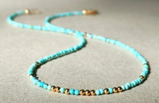 Collier de perles howlite Turquoise en pierre Naturelle (50cm)
