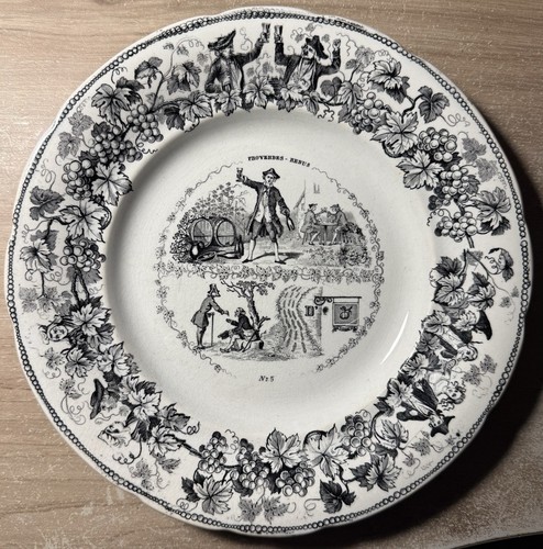 Assiette proverbes rébus - assiette,