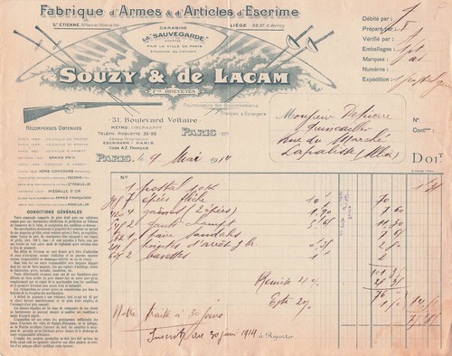 Paris armurier souzy - armurier, lacam