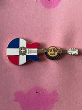 Pin's HRC Dominican Republic Flag Guitar