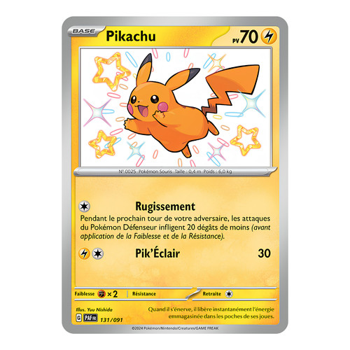 Pikachu 131 091 carte - 🇫🇷,
