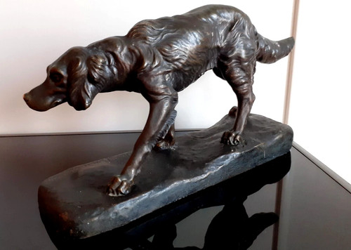 Chien épagneul plâtre - chien,