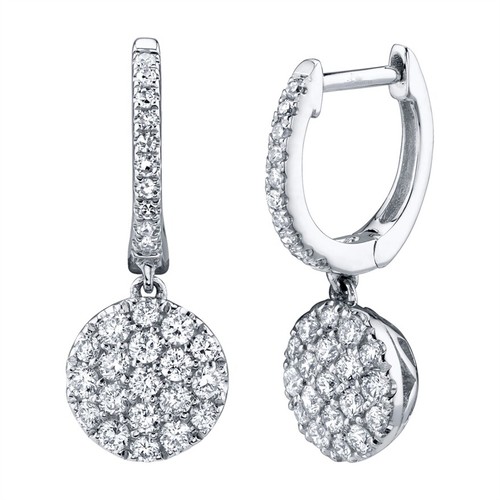 14k blanc diamant rond - blanc,