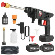 Nettoyeur Haute Pression Sans Fil 498V Terrasse Jardin Sols Fenetres avec Mousse