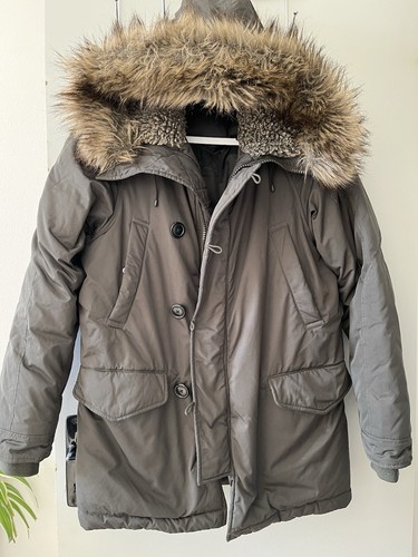 Uniqlo parka grise - grise, capuche