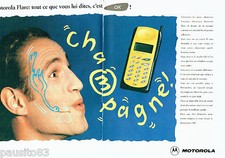 PUBLICITE ADVERTISING 096  1995  Motorola  (2p) téléphone portable  Flare