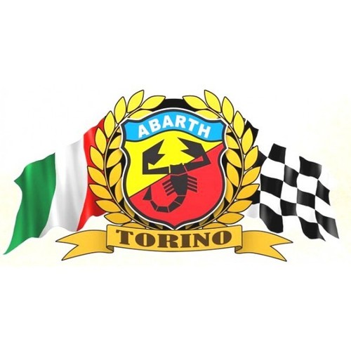 Abarth torino flags sticker - torino,