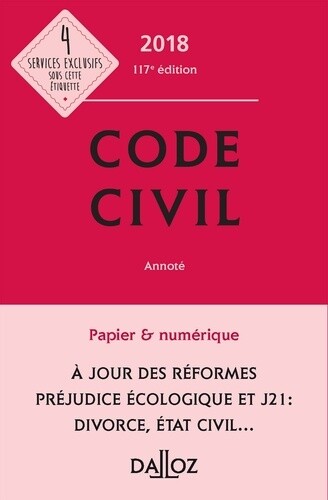 Code civil 2018 annoté - civil, 2018,