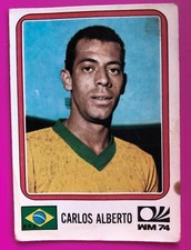 FOOTBALL PANINI WORLD CUP MUNCHEN 74' # 154 CARLOS ALBERTO TRÈS RARE STICKER 
