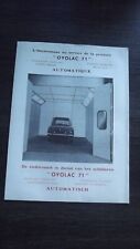 BROCHURE CABINES DE PEINTURE OYOLAC - CITROEN AMI 8