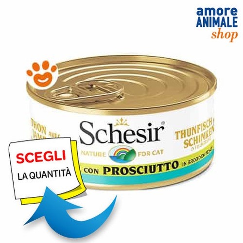 Schesir chat thon avec jambon - avec,