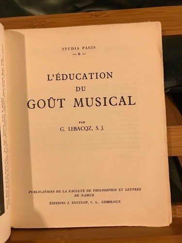 Lebacqz éducation du - g., l'éducation