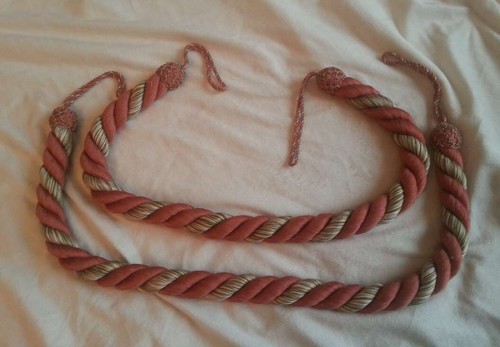Paire embrasse rideaux - d', rose