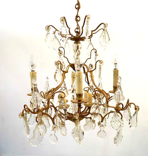 Lustre louis bronze à - lustre,