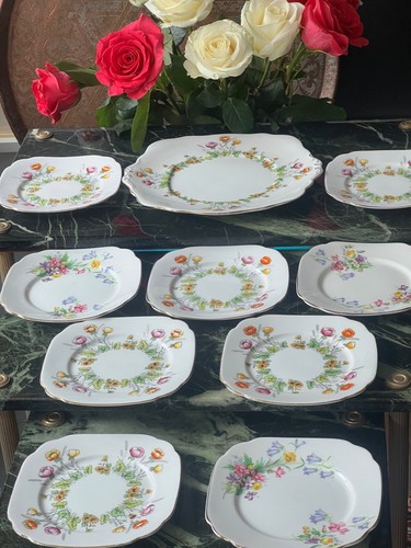 Service gâteau porcelaine - service,