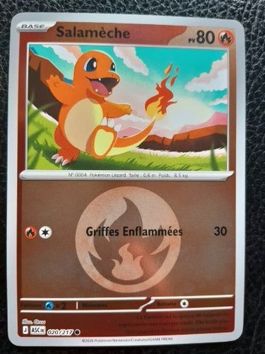 Carte pokémon salamèche - pokémon,