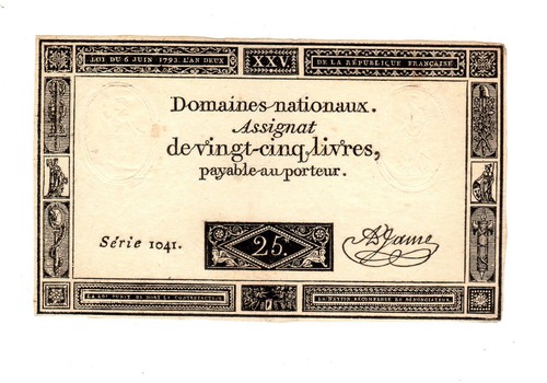 France assignat livres 1793 - france,