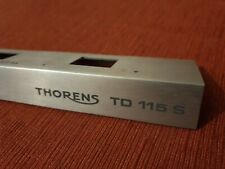 Plaque aluminium facade THORENS TD 115 S, platine vinyle vintage originale