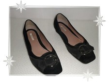 H  - Chaussures Ballerines Fantaisies Bicolore Noir Gris  Geox Pointure 36