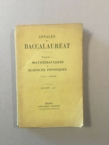 Annales baccalauréat - annales,