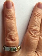 BAGUE "TI SENTO" ARGENT/ PIERRES EN CRISTAL/ VINTAGE