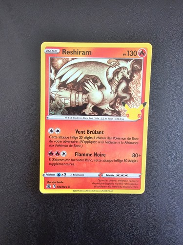 Carte pokemon reshiram 002 025 - carte,