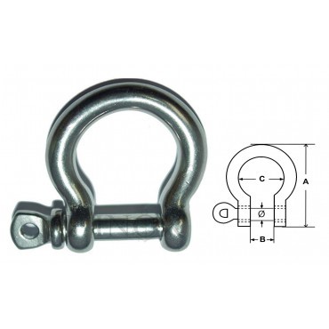 Manille lyre 16mm libre inox - libre,
