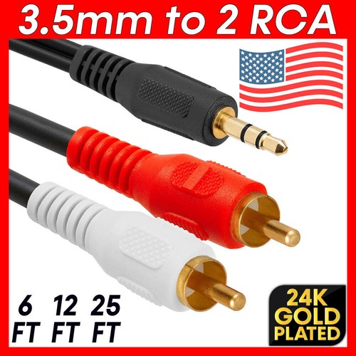 5mm rca cable - 3.5mm, 2rca