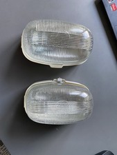 Paire Lampes Hublot Bloc applique Industriel Mapelec Amiens Vintage Garage verre